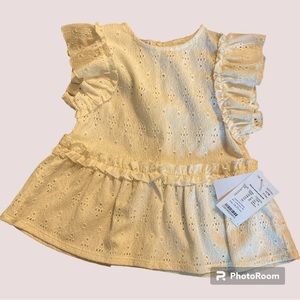 Mayoral Eyelet Knit Linen Blouse